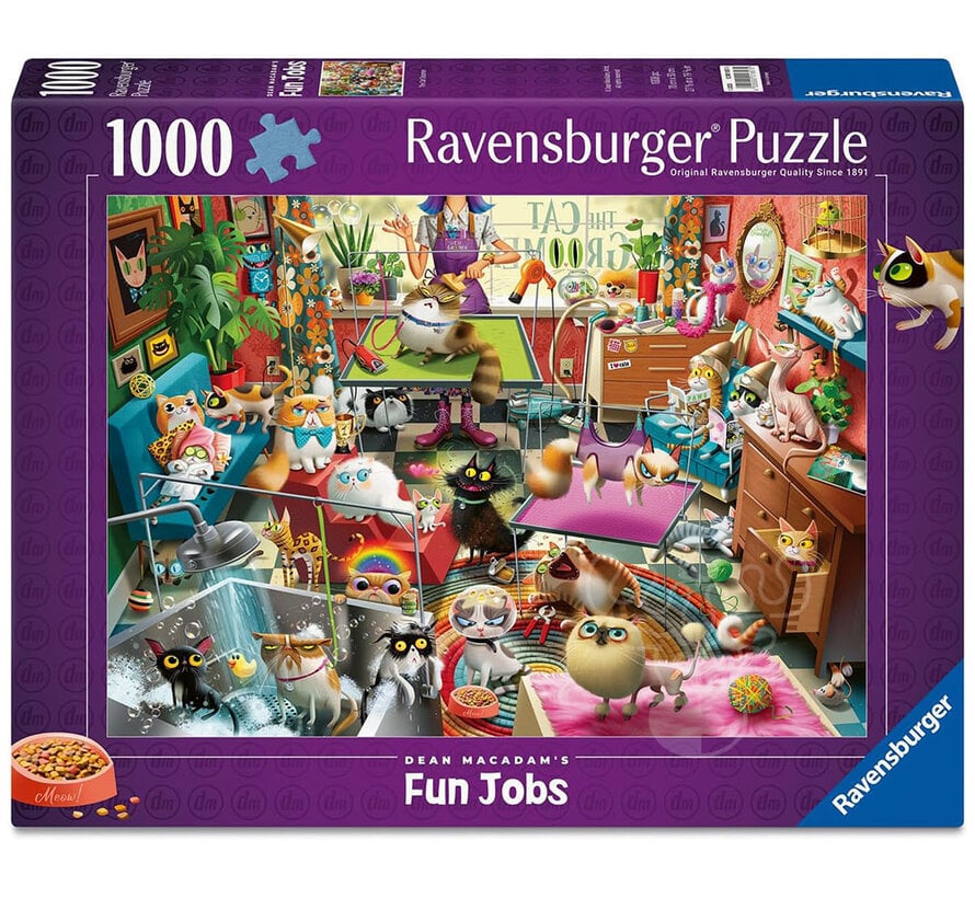 Ravensburger Dean MacAdam: The Cat Groomer Puzzle 1000pcs SIGNED BY ARTIST