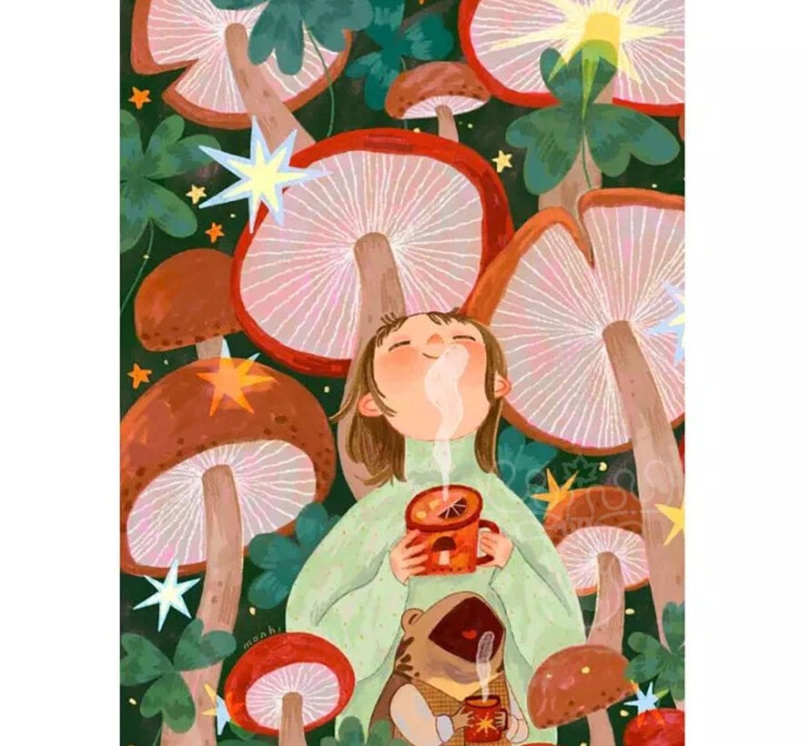 Trevell Under The Mushrooms Mini Puzzle 99pcs