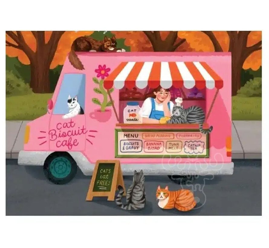 Trevell Cat Food Truck Mini Puzzle 99pcs