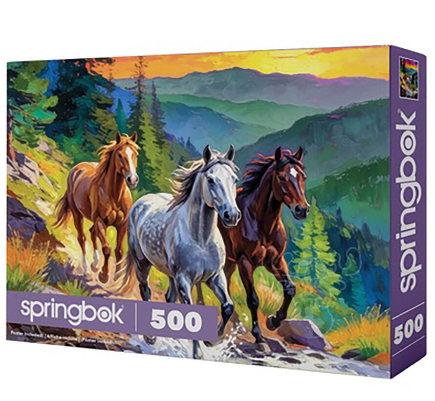 Springbok Wild Horses at Sunset Puzzle 500pcs