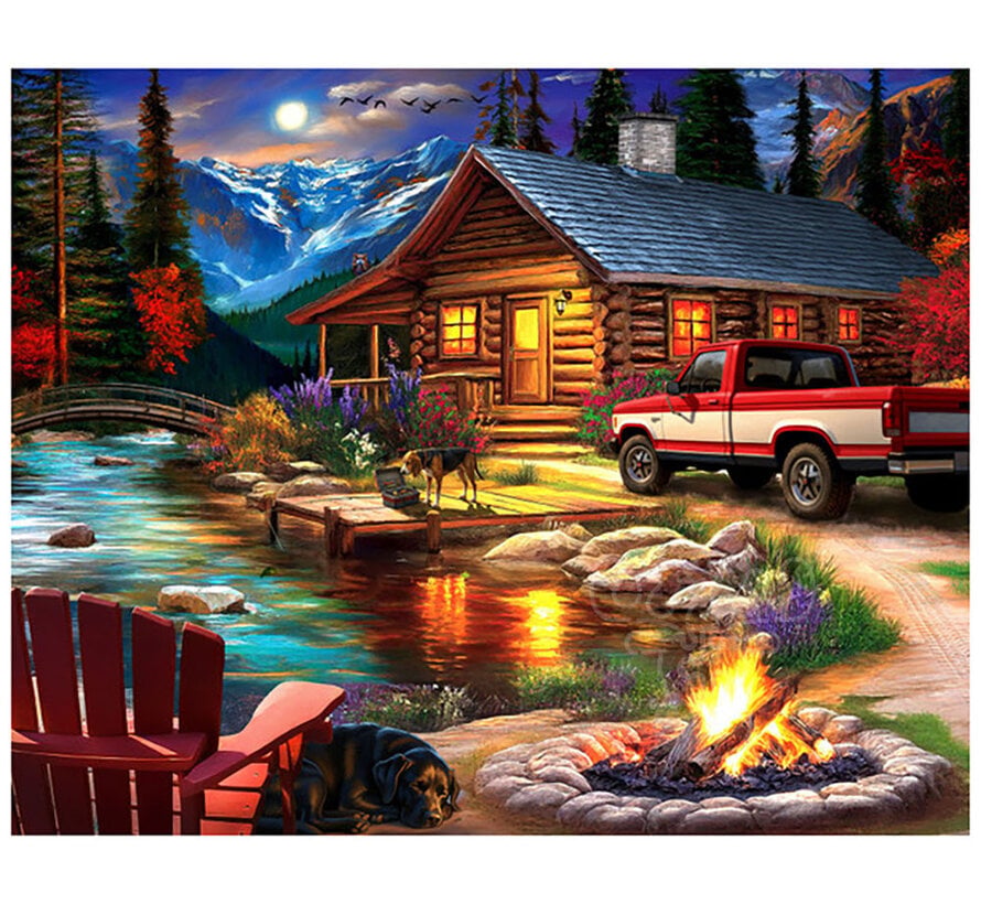 Springbok Cabin on the Creek Puzzle 500pcs