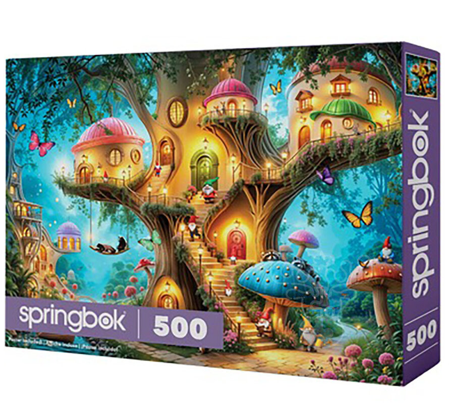 Springbok Gnome Treehouse Village Puzzle 500pcs