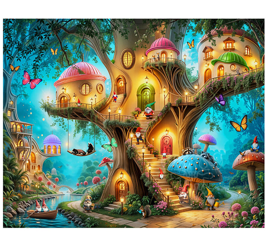 Springbok Gnome Treehouse Village Puzzle 500pcs