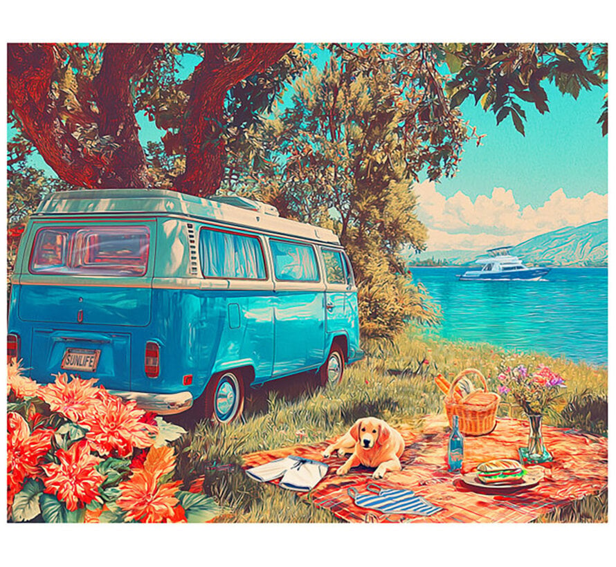 Springbok Lake Day Picnic Puzzle 500pcs
