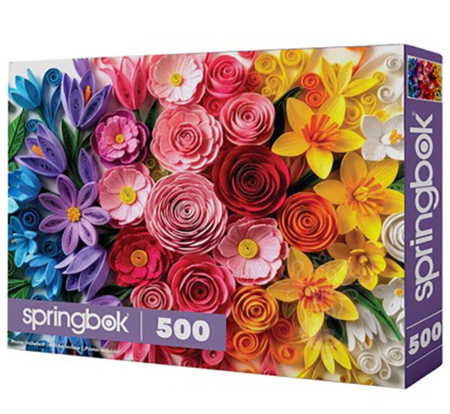 Springbok Quilled Flower Garden Puzzle 500pcs