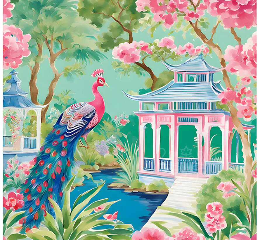 Springbok Pink Peacock Oasis Puzzle 500pcs