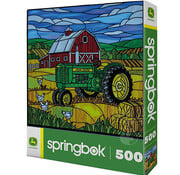 Springbok Springbok John Deere Stained Glass Farm Puzzle 500pcs