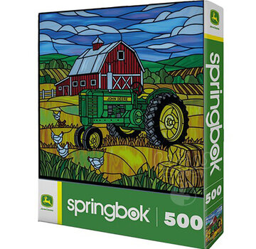 Springbok Springbok John Deere Stained Glass Farm Puzzle 500pcs
