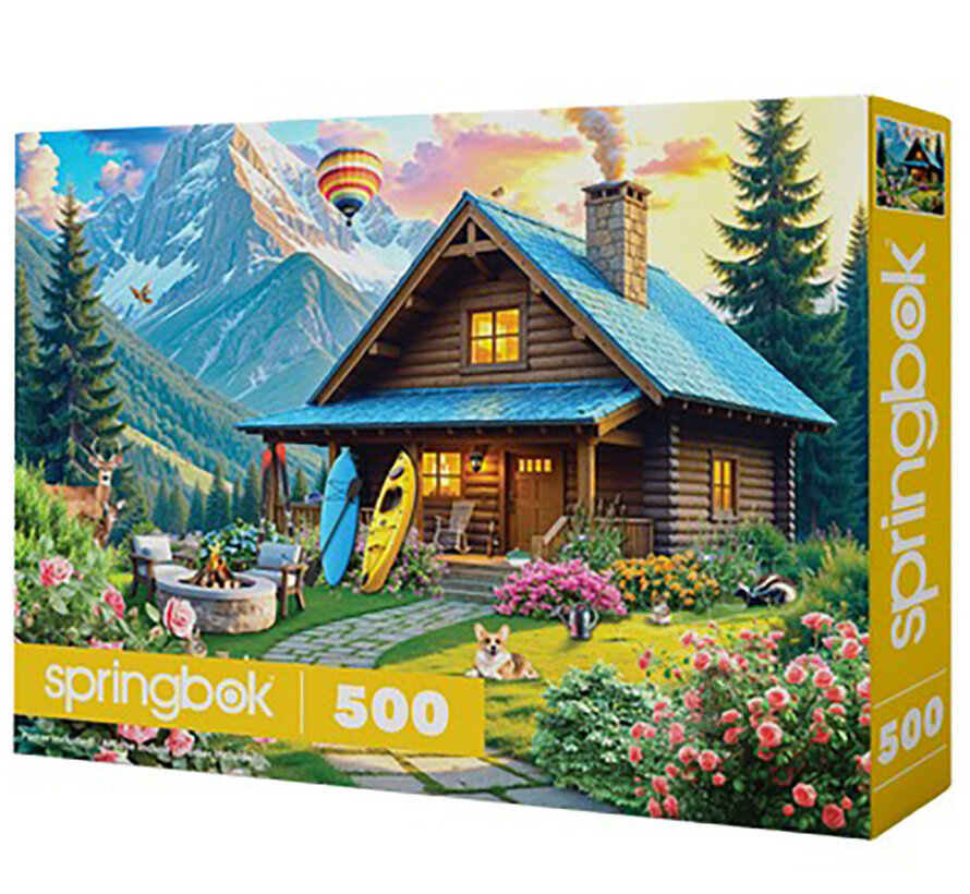 Springbok Mountain Cabin Retreat Puzzle 500pcs