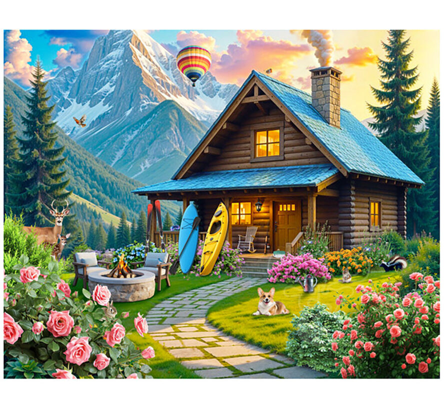 Springbok Mountain Cabin Retreat Puzzle 500pcs