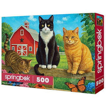 Springbok Springbok Farm Cats Puzzle 500pcs