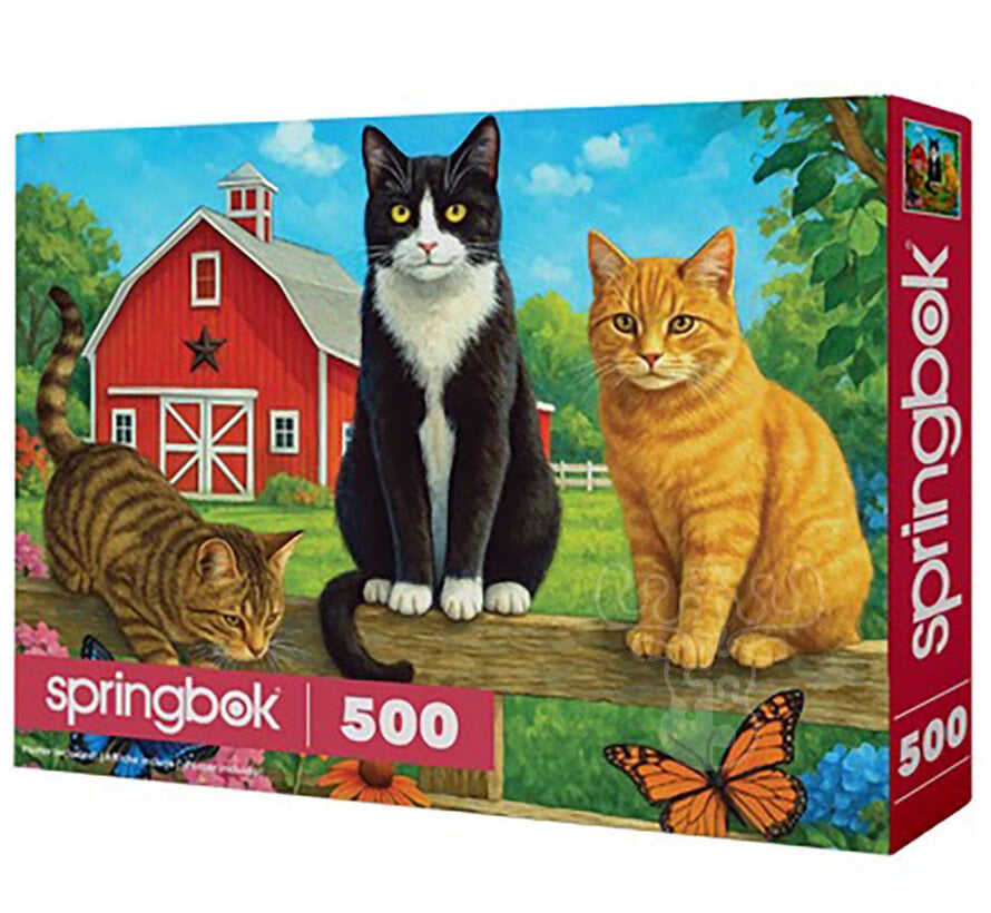 Springbok Farm Cats Puzzle 500pcs