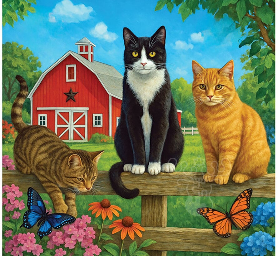 Springbok Farm Cats Puzzle 500pcs