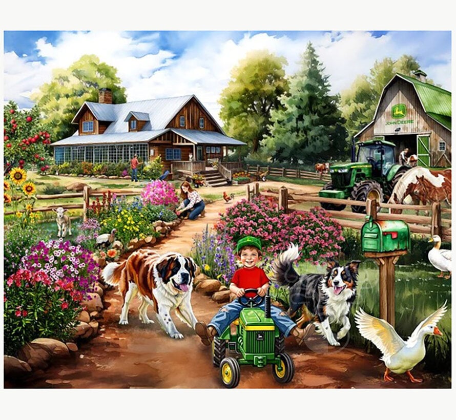 Springbok John Deere Life on the Farm Puzzle 500pcs