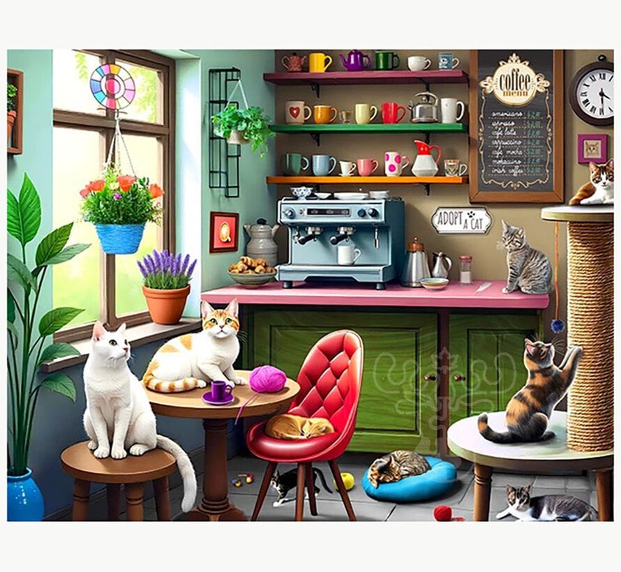 Springbok Cat Café Puzzle 500pcs