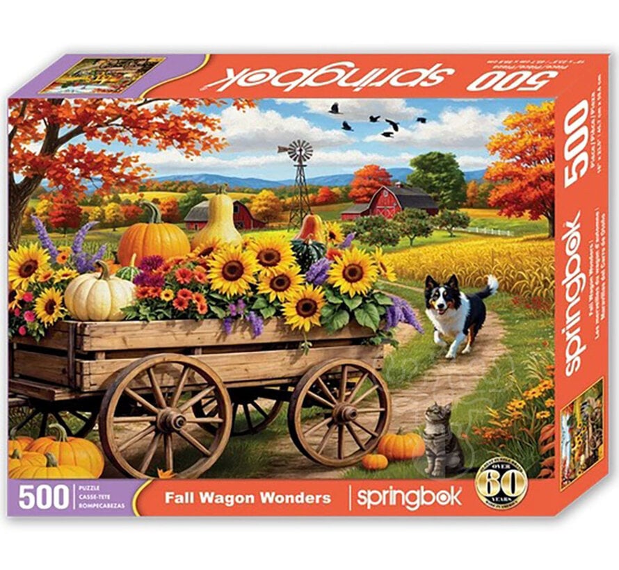 Springbok Fall Wagon Wonders Puzzle 500pcs
