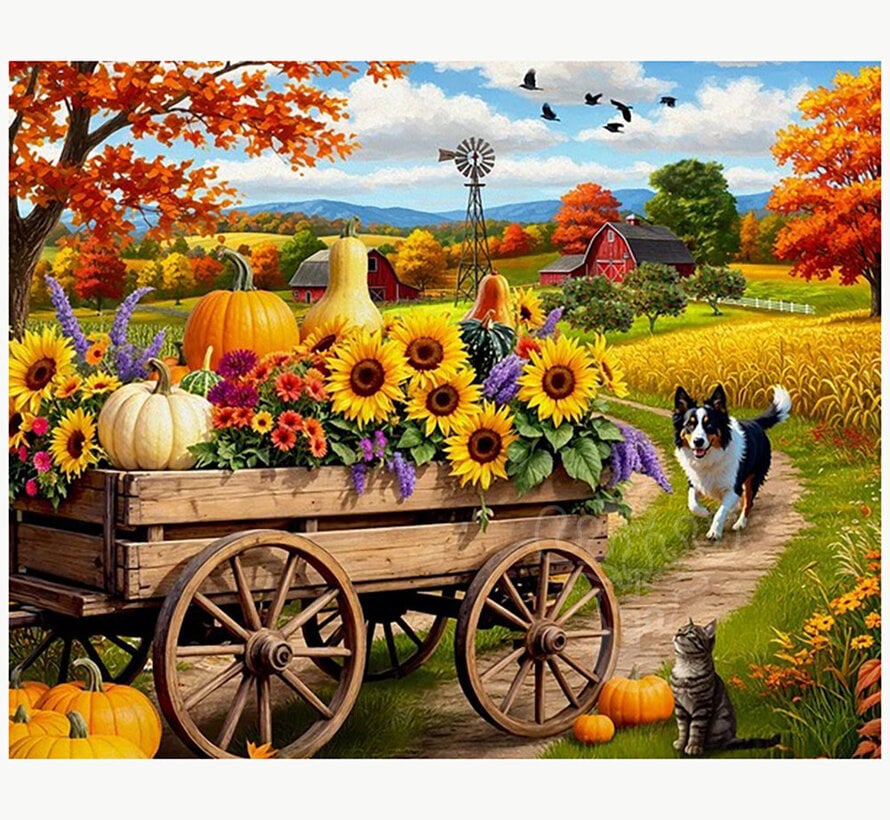 Springbok Fall Wagon Wonders Puzzle 500pcs