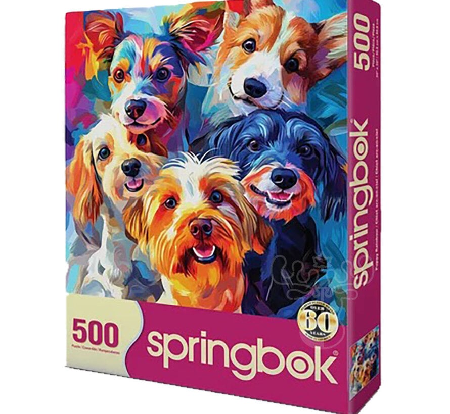 Springbok Puppy Rainbow Puzzle 500pcs