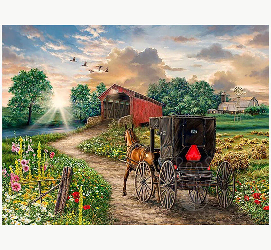 Springbok Evening on the Farm Puzzle 1000pcs