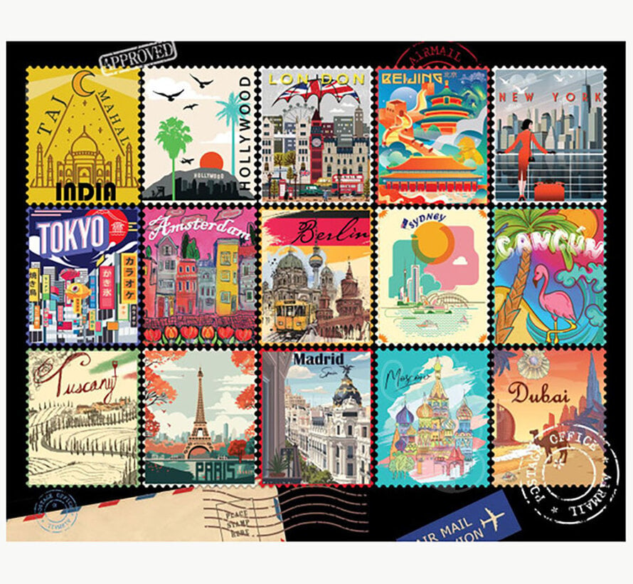 Springbok Stamps of the World Puzzle 1000pcs