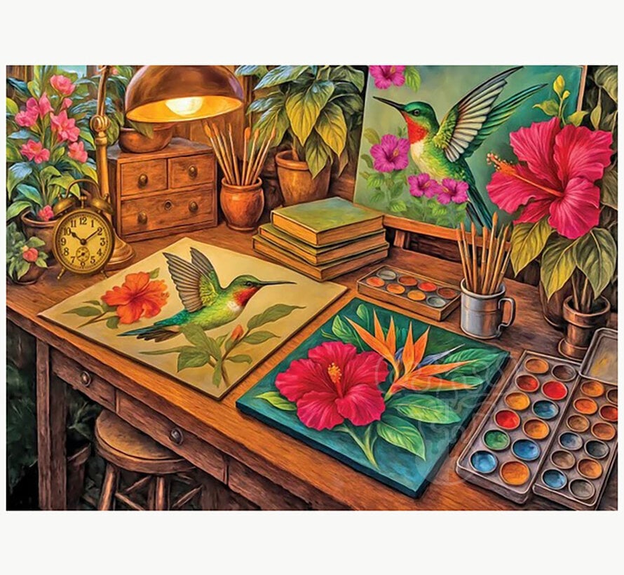 Springbok Hummingbirds & Hibiscus Puzzle 1000pcs