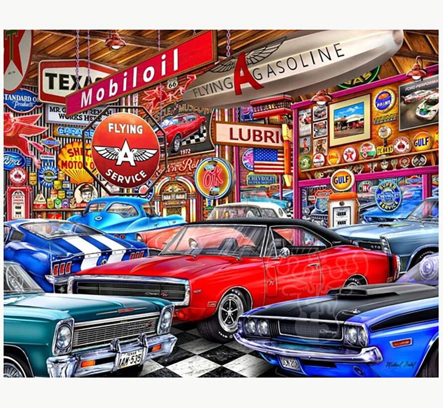 Springbok Muscle Car Museum Puzzle 1000pcs