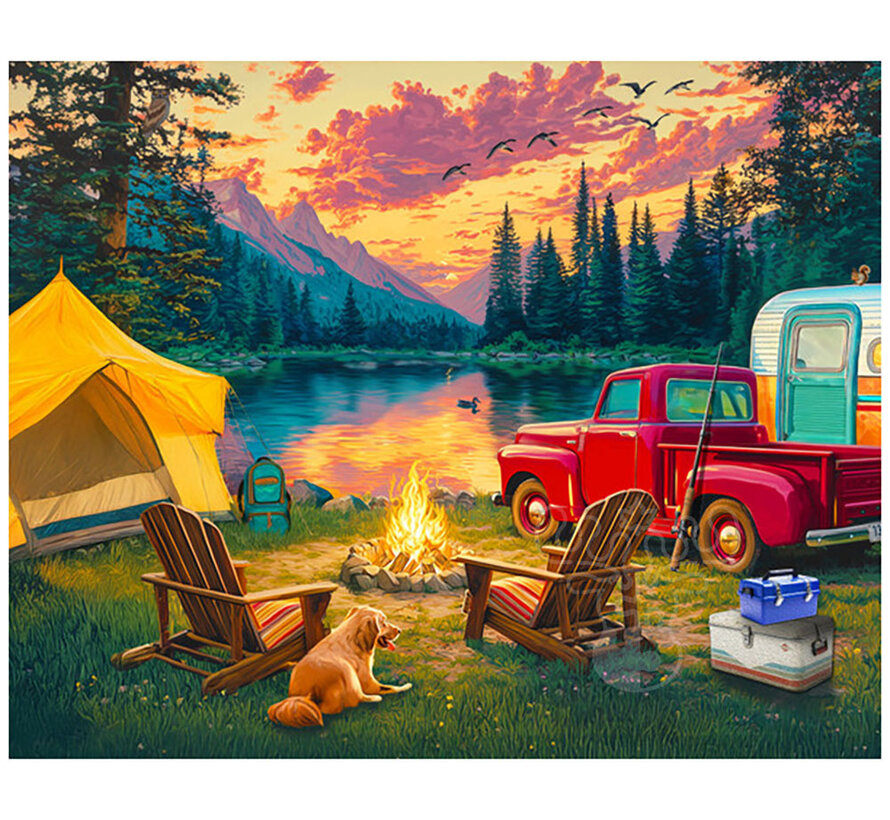 Springbok Camping at the Lake Puzzle 1000pcs