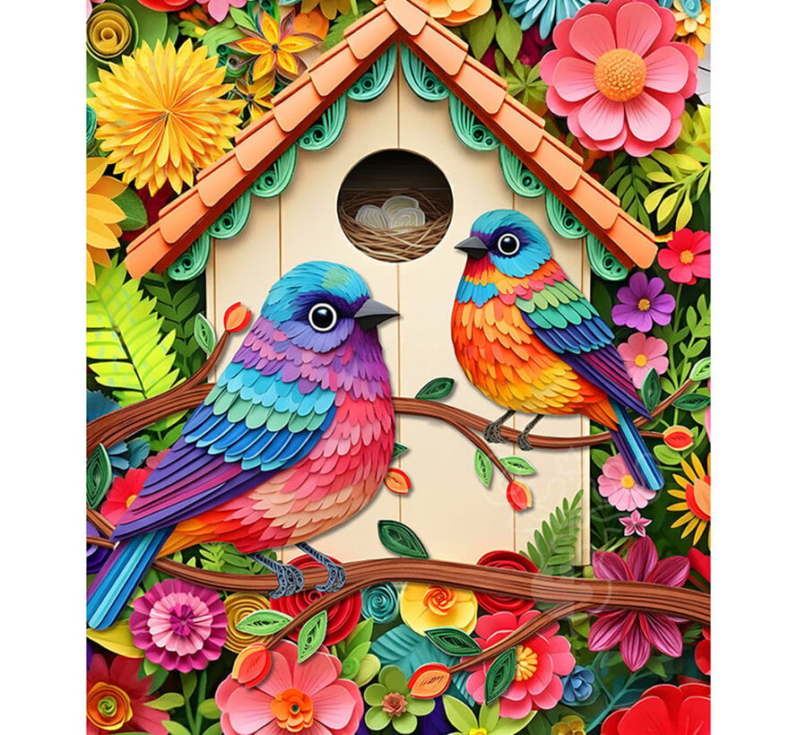 Springbok Blooming Birds Puzzle 1000pcs