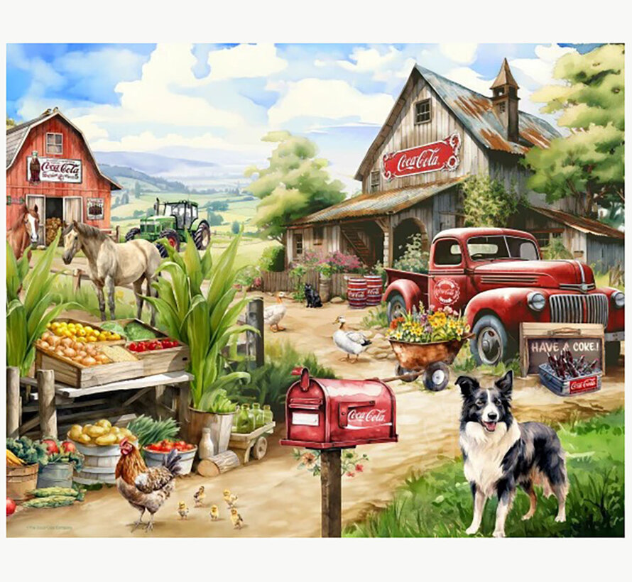 Springbok Coca Cola Countryside Market Puzzle 1000pcs