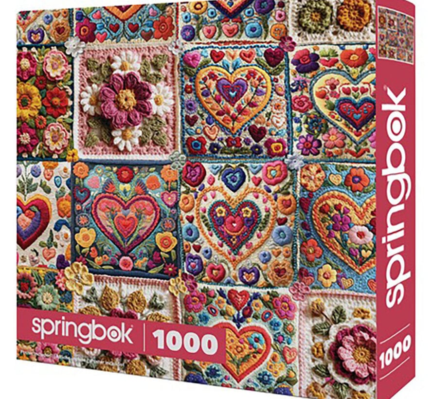 Springbok Crochet Hearts Puzzle 1000pcs