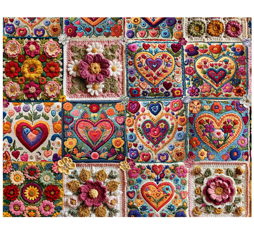 Springbok Crochet Hearts Puzzle 1000pcs