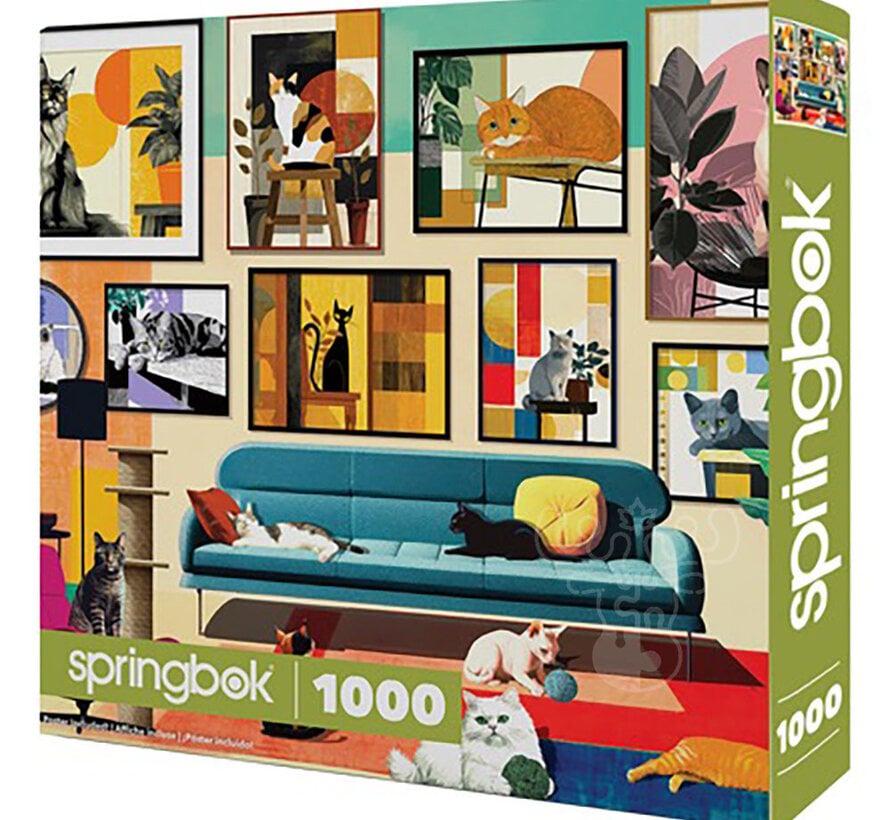 Springbok Mid-Century Cats Puzzle 1000pcs