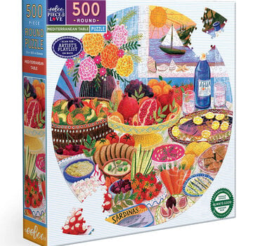 EeBoo eeBoo Mediterranean Table Round Puzzle 500pcs