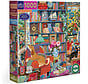 eeBoo English Cottage Library Puzzle 1000pcs