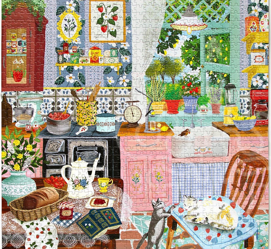 eeBoo Strawberry Kitchen Puzzle 1000pcs