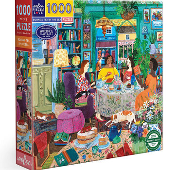 EeBoo eeBoo Books & Tea by the Sea Puzzle 1000pcs