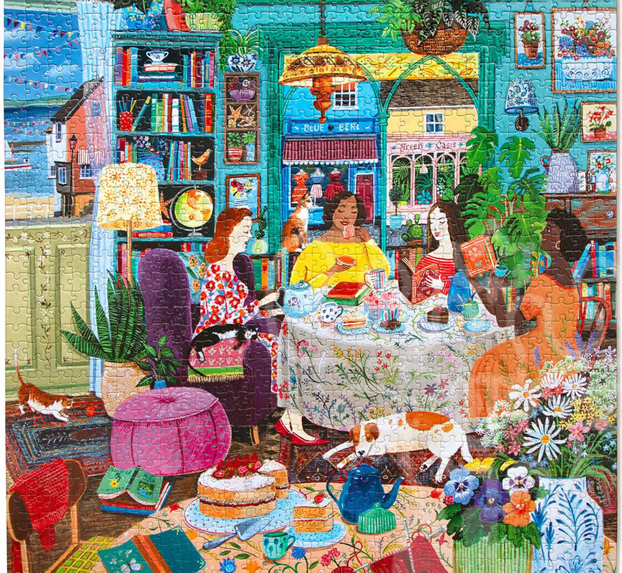 eeBoo Books & Tea by the Sea Puzzle 1000pcs