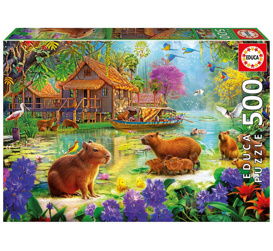 Educa Capybara Village Puzzle 500pcs