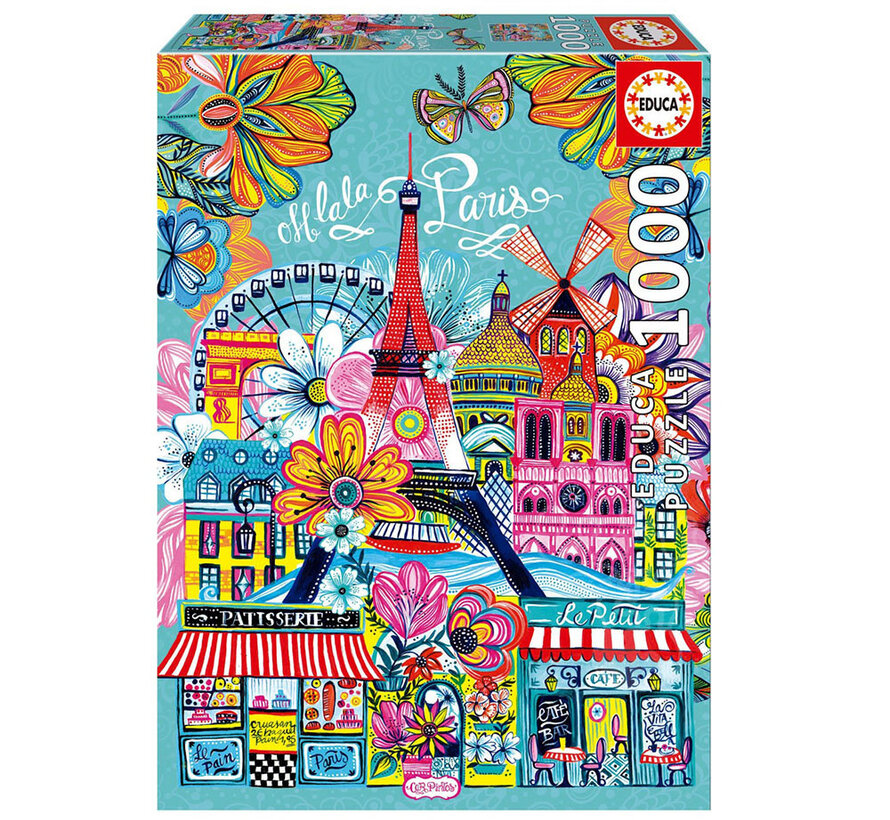 Educa Paris by Car Pintos Puzzle 1000pcs