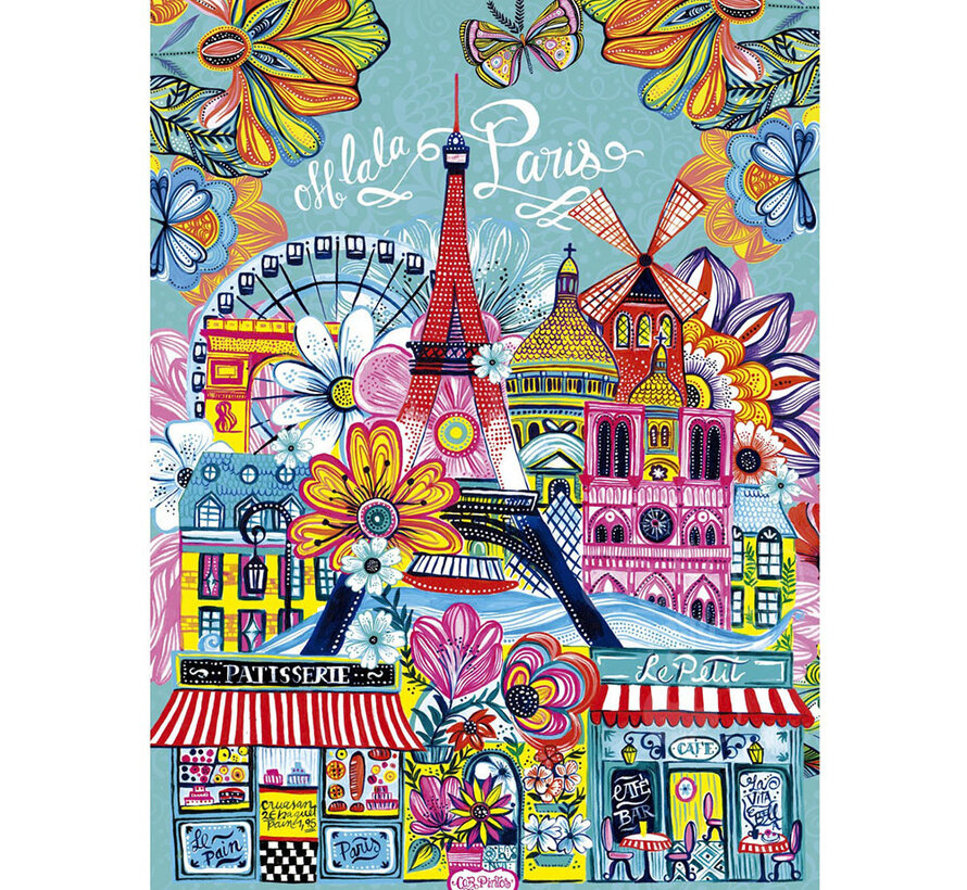 Educa Paris by Car Pintos Puzzle 1000pcs