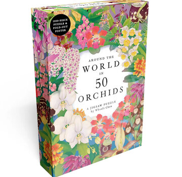 Laurence King Publishing Laurence King Around the World in 50 Orchids Puzzle 1000pcs