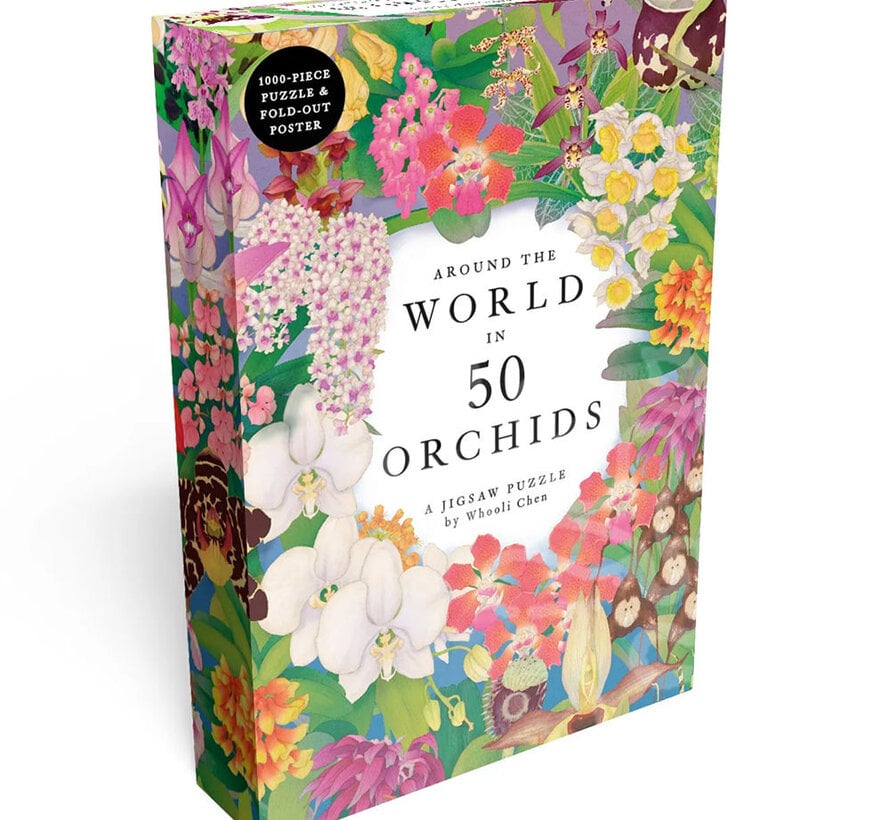 Laurence King Around the World in 50 Orchids Puzzle 1000pcs