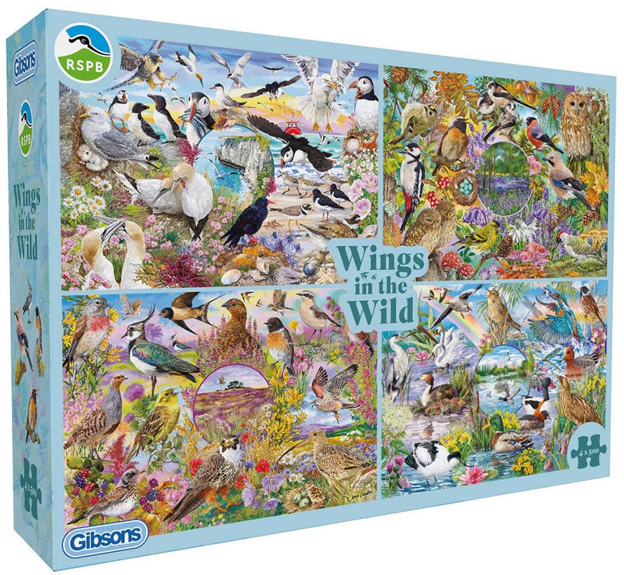 Gibsons RSPB Wings in the Wild Puzzle 4 x 500pcs