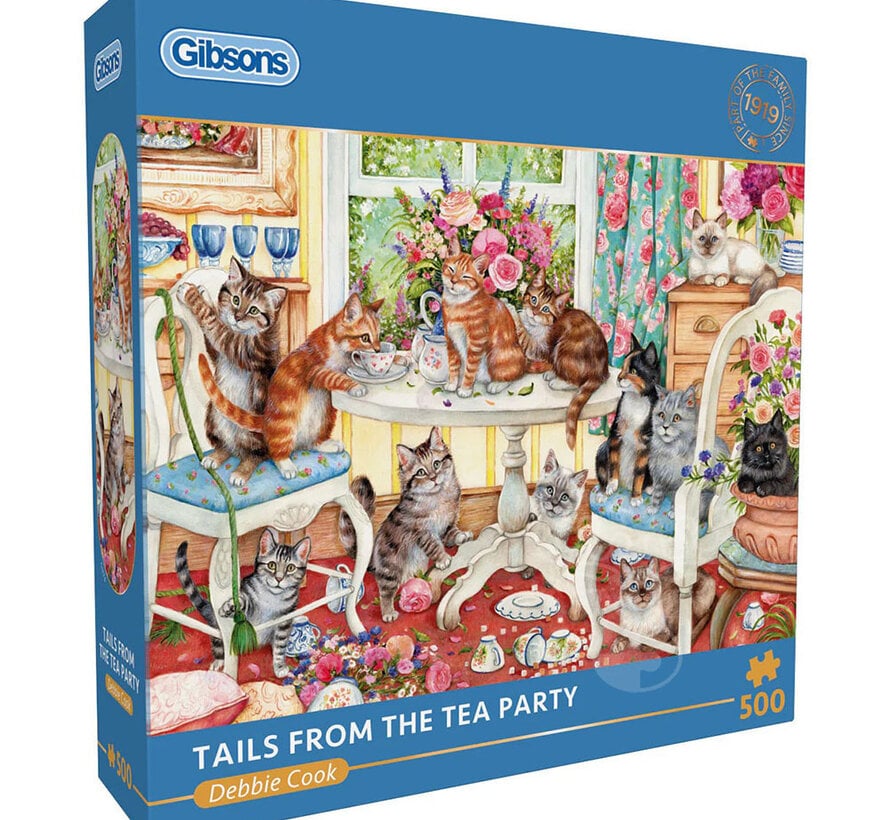 Gibsons Tails from the Tea Party Puzzle 500pcs
