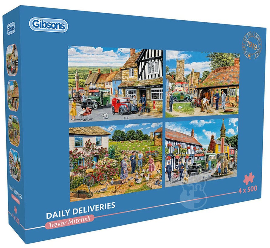 Gibsons Daily Deliveries Puzzle 4 x 500pcs
