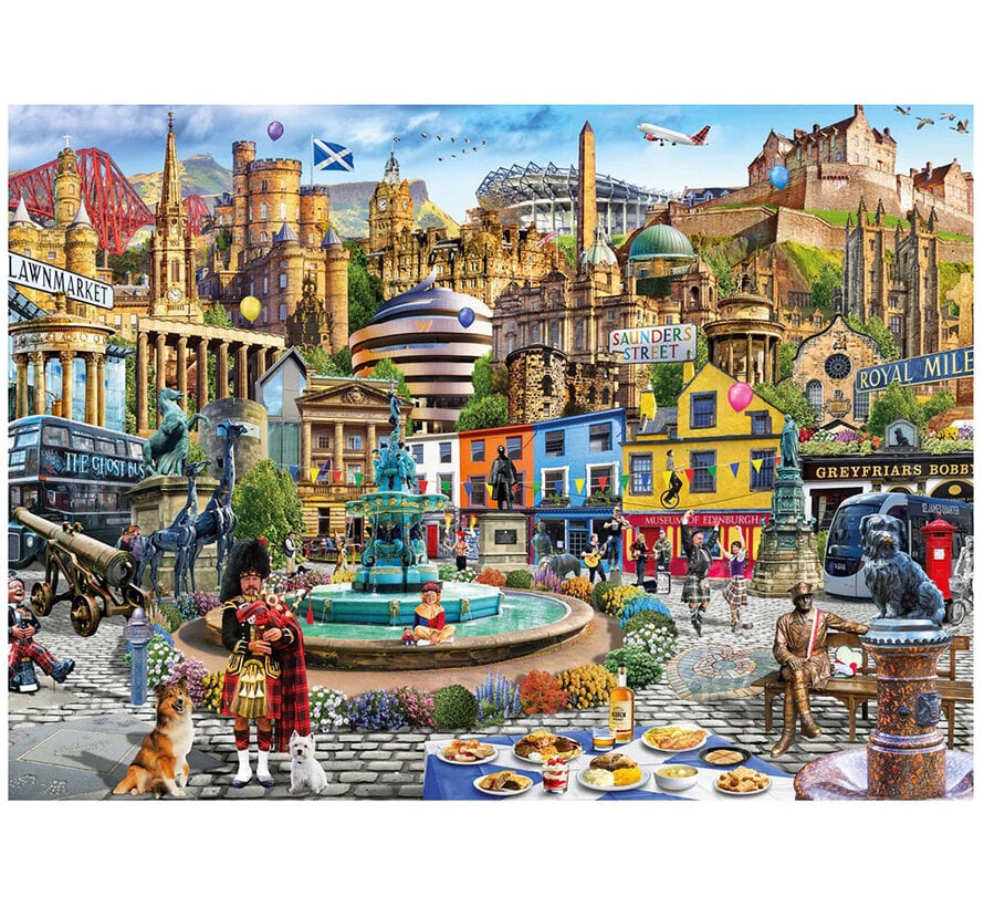 Gibsons A Day Out in Edinburgh Puzzle 1000pcs