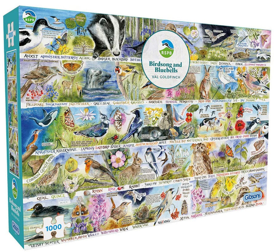 Gibsons RSPB Birdsong & Bluebells Puzzle 1000pcs