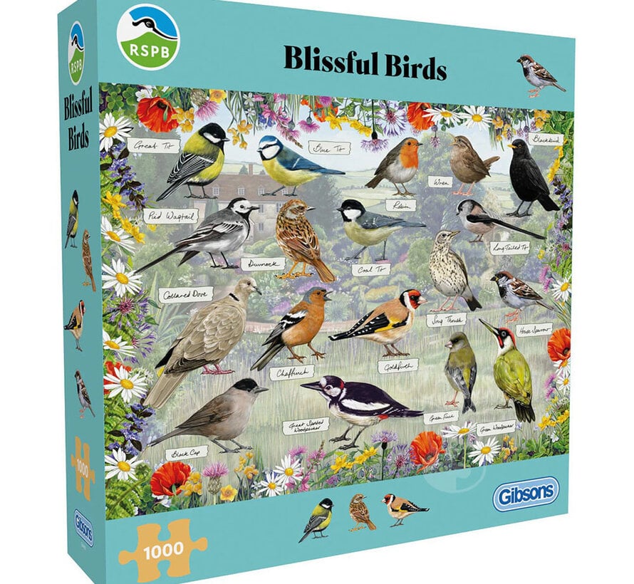 Gibsons RSPB Blissful Birds Puzzle 1000pcs