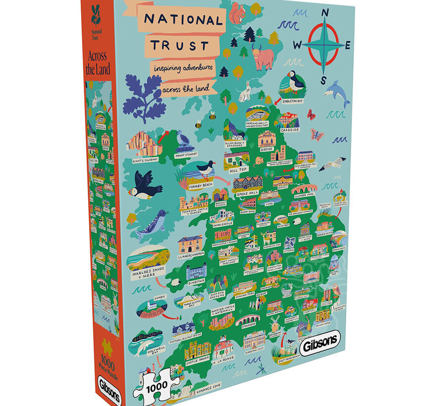 Gibsons National Trust: Across the Land Puzzle 1000pcs