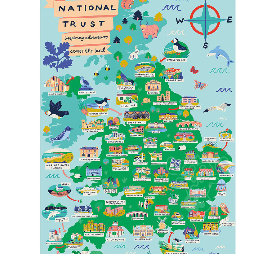 Gibsons National Trust: Across the Land Puzzle 1000pcs